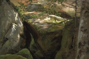 Abb. 1 Erschöpfte Kraft, 1854, Öl auf Leinwand, 63 x 75,5 cm, signiert unten rechts, Österreichische Galerie Belvedere, Wien (Inv. Nr. 3656)