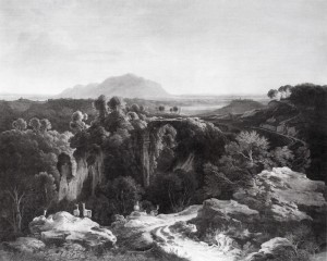 Fig. 1 August Wilhelm Ferdinand Schirmer, Landscape with Monte Soratte, ‛viewed between Narni and Otricoli’, 1831, oil on canvas, 112 x 141 cm, monogrammed and dated lower left