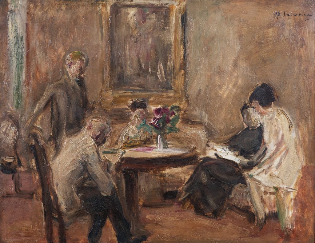 Abb. 1 Max Liebermann, Der Künstler skizzierend im Kreis seiner Familie, 1925, Max Liebermann-Gesellschaft, Berlin (WVZ 1925/36)